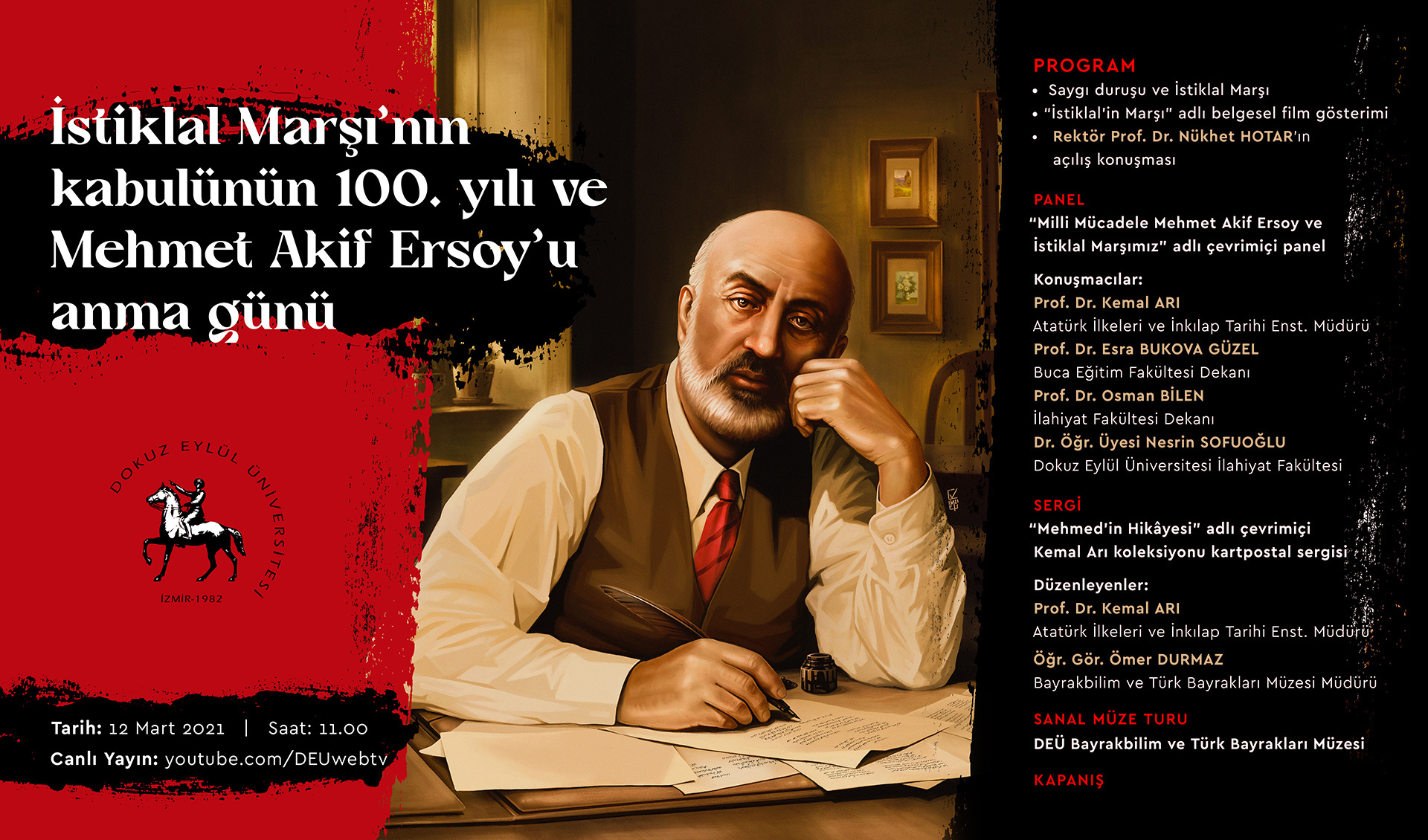 İstiklal Marşı'nın Kabulünün 100.ş yılı ve Mehmet Akif Ersoy'u Anma Günü